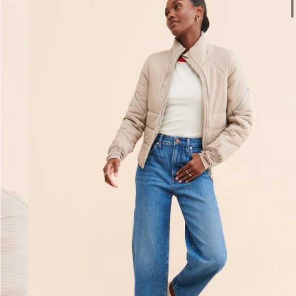 Free People FP Movement Gathering Storm Run Puffer Jacket M beige - Picture 4 of 7